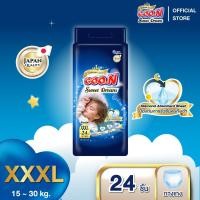 ราคา [แพ็ก] GOO.N Super Premium กูนน์ พรีเมียม ลัคชูรี่ สวีต ดรีม ผ้าอ้อมเด็กกูนน์ กางเกงไซส์ XXXL 24 ชิ้น (25093826430)