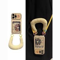 ราคา [สไตล์ใหม่ขายร้อน] สีเหลืองตารางคนดาวหนังรูปแบบผู้ถือบัตร แอปเปิล 17โปรแม็กซ์ เคสโทรศัพท์ ไอโฟน1617 กระเป๋าสะพายข้าง 1514 หญิงรูปแบบใหม่ (54803825210)