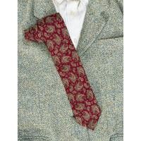 ราคา Paisley tie เนคไทลาย paisley เนคไทลายลูกน้ำ สีแดง มือสอง เนคไทวินเทจ (necktie) (28531175728)