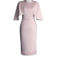 ราคา ชุดราตรีมือ2 ชุดราตรีสั้นสีครีม คอกลม แขนระบาย ผ้าไหมอิตาลี เน้นเอวกระโปรงทรงเอเข้ารูปยาวคลุมเข่า แบบเรียบหรู (18269474346)