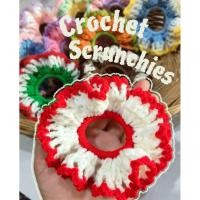 ราคา Crochet scrunchie 100%Handmade // ยางรัดผมถักโครเชต์ (28489822952)