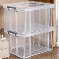 ราคา ลังใส่ของขนาดใหญ่ กล่องใส่เสื้อผ้า กล่องเก็บของ กล่องพลาสติกใส กล่องพลาสติก มีล้อ ลังพลาสติกใหญ่ ความจุขนาดใหญ่ (42561587468)