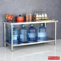 ราคา พร้อมส่ง150*70*80ซม. 2ชั้น หนา สแตนเลส ชั้นวาง โต๊ะทำงาน เชิงพาณิชย์ ครัว โต๊ะผ่าตัด ร้านอาหาร โต๊ะเตรียมอาหารMSFH-2 (51855650415)