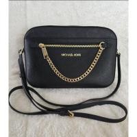 ราคา Michael Kors_Jet Set_Large_Black_Saffiano Leather_Zip Chain_Crossbody (มือสองใช้ครั้งเดียว ใหม่กริป) (29892293364)