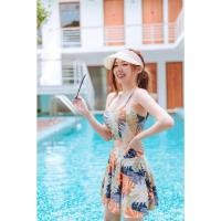 ราคา ชุดว่ายน้ำทูพีช กระโปรงสั้นเอวสูง (12217368284)
