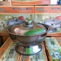 ราคา perfectโถข้าว โถใส่ข้าว ที่ใส่ข้าว โถ ข้าว สแตนเลส โถข้าวสแตนเลส หม้อข้าว ชามข้าว ขนาด 22cm (6702620902)