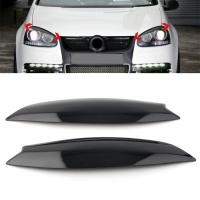 ราคา Pair Headlights Eyebrow Eyelids Chrome Trim Cover For Volkswagen For VW GOLF 5 MK5 GTI R 2005 2006 (55606181773)