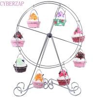 ราคา CYBERZAP Cupcake Display Rack, เหล็กหมุนชิงช้าสวรรค์ Cupcake Stand, Party Supplies DIY 8 ถ้วย Cupcakes Holder Pastry (43278868020)
