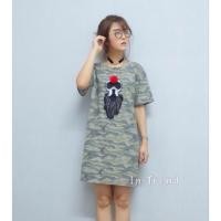 ราคา เดรสผ้ายืดลายทหาร (6361740)