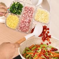 ราคา [Z & Pt] ห้องครัว Scallion ขิงกระเทียมด้านข้าง Disppartmentalized ถาด 6 กริด Hot Pot เตรียมส่วนผสมแผ่นแบ่ง [NEw] (55657225148)