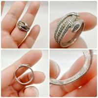 ราคา แหวนเงินแท้ แต่งเพชรแท้ ไซส์ 53 งานญี่ปุ่นมือสอง (43227139582)