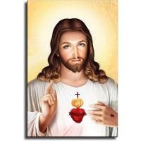 ราคา 1 Piece Poster Sacred Heart of Jesus Picture Jesus Christ Poster God Painting Divine Mercy Christian Roman Catholic Image Religious Wall Art Home Living Room Bedroom Decor (29405630588)