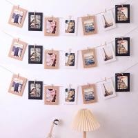 ราคา Qouzmo 3/4/5/6/7 นิ้วฟรี twine คลิป - photo wall กรอบรูปกระดาษคราฟท์ Creative แขวนกรอบรูปกระดาษตกแต่งบ้าน (25041830832)