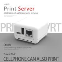 ราคา Print Server ปริ้นเซิร์ฟเวอร์ Mini NP330 Network USB 2.0 Print Server High Quality แบบใช้สายแลน (45356954115)