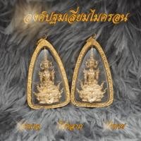ราคา องค์ปฐม เนื้ทองเหลืองแท้ 100% เลี่ยมกรอบไมคอนทอง ขนาด 3.5*5.5 cm องค์พระปฐม องค์ปฐมเลี่ยม เลี่ยมไมครอน (27826559971)