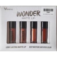 ราคา Wonder Matte Lip By Verena เวอรีน่า วันเดอร์ แมท ลิป เซต 1 ใช้โค้ดส่งฟรีems (1566867087)