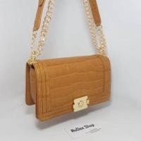 ราคา กระเป๋าสะพาย หนังท้องจระเข้แท้ กระเป๋าหนังจระเข้แท้ ขนาด 10"×4"×6" นิ้ว (ยกส) (27868008120)