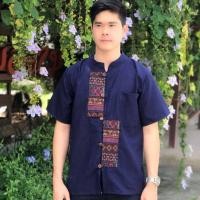 ราคา เสื้อพื้นเมืองผู้ชาย เสื้อพื้นเมือง เสื้อคอจีน ผ้าฝ้าย (1525563374)