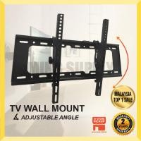 ราคา MS_ Universal TV Bracket ปรับ LED LCD Plasma ติดผนังชุดแบนโทรทัศน์ผู้ถือ Rack Breket Televisyen สีดํา (22068862814)