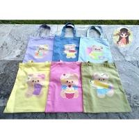 ราคา กระเป๋าผ้าแคนวาส100% แบรนด์PíngZzzกระเป๋าสีพาสเทลไม่ยับไม่เสียทรงหนาใบใหญ่ใส่ได้เยอะใส่ได้มากกว่าA4 (29684156903)