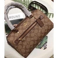 ราคา Coach ROWAN SATCHEL IN SIGNATURE CANVAS (COACH F83607) (7536729343)