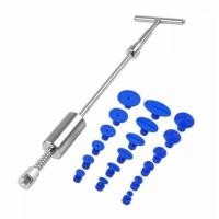 ราคา จัดส่งจากกรุงเทพ ชุดดึงรอยบุบรถยนต์ ชุดซ่อมรอยบุบตัวถังรถ อุปกรณ์ใช้งานง่าย พร้อมลูกยาง 18ชิ้น ดึงรถบุบ ดึงรถยุบ  (43509278905)