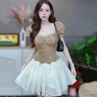 ราคา กระโปรงมินิมีซับในสุดน่ารักแขนพองแขนพองแขนพองแขนพอง (48956654915)