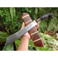 ราคา มีดแรมโบ้มาเชเต้ Rambo Machete มีดจีหนองสอ มีดหมอ มีดเดินป่า มีดแคมป์ 10.6” ตลป. ตีร้อนตอก ด้ามเขาควายแกะสิงห์ ฝักพะยูง (20932938712)