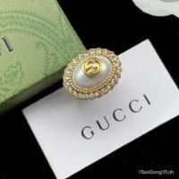 ราคา แหวน GUCCI ดีไซน์ไข่มุกสีขาวและลาย bronze มีประกายเพชร เป็นของขวัญสำหรับเพื่อนหญิง (50807366548)