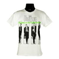 ราคา เสื้อวง The Beatles ลาย สมาชิกเดินแถว เดอะ บีเทิลส์ Graphic Band สีขาว BTL8050 (6714765414)