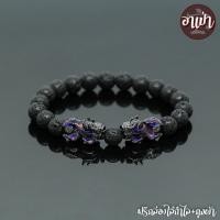 ราคา หินภูเขาไฟ หินลาวา Lava ขนาด 8 มิล ปี่เซียะเปลี่ยนสีคู่ สีดำ หินแท้ 100% หินภูเขาไฟระเบิด หินสีดำ หินมงคล (2309864863)