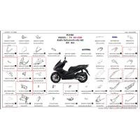 ราคา ชุดสี HONDA PCX160 ปี 2025 (สีดำด้าน) แท้ศูนย์ ราคาต่อ 1 ชิ้น (51507359900)