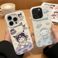 ราคา เคสโทรศัพท์นุ่ม ลายการ์ตูนอวกาศ สําหรับ iPhone 6 6S 7 8 11 12 13 14 15 Plus XR XS Max SE 2020 ลายคุโรมิ ชินนาม่อนโรล ซานริโอ (56306950567)
