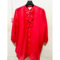 ราคา #DKNY#เสื้อเชิ้ตตัวยาวสีแดงออกส้มของแท้Size6#มือ2สภาพใหม่มากรอบตัว38-42”ตัวยาว31” (44506223433)