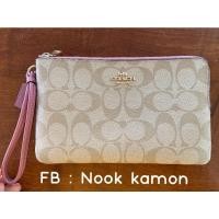 ราคา กระเป๋าคล้องมือ Coach 2 ซิป ไซส์ L แท้ (8974656983)