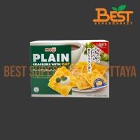 ราคา เมจิ ขนมปังกรอบข้าวโอ๊ต เพลน แคร็กเกอร์ 104 กรัม.Meiji Plain Crackers with Oat 104 g. (57801871863)