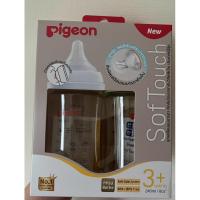 ราคา ของใหม่‼️ Pigeon ขวดนม คอกว้าง สีชา PPSU แพ็ค 2 ขวด ขนาด 8 ออนซ์(240 ml.) (29267591923)