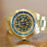 ราคา นาฬิกา OP (Olym Pianus) รุ่น 9935-4AM - Sapphire Automatic สิงห์เปลือย (หน้าทอง/เขียว-สายทอง) (17152833190)