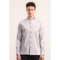 ราคา KEMEJA MOC - Rizky Mens Long Sleeve Shanghai Shirt - สีเทา (48953304136)