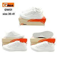 ราคา (ตัวแทนจำหน่าย) GIGA รองเท้าผ้าใบผู้หญิง GW01 สีขาวผูกเชือก ไซส์ 36-41 (24503542863)