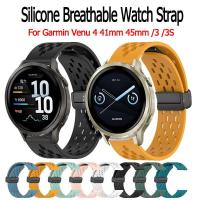 ราคา สายนาฬิกาสําหรับ Garmin Venu 4 3 3S 45 มม.41 มม.Smartwatch Magnetic Buckle สายซิลิโคน Garmin Venu 4 3s Band (27151061672)