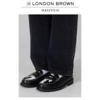 ราคา LONDON BROWN - WESTYN II รองเท้าหนังทรง PENNY LOAFER ลายขนวัว มาพร้อมดีเทลเหรียญเพนนี (43153504945)