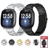 ราคา สายนาฬิกาข้อมือสแตนเลสโลหะสําหรับ Fitbit Versa 3 / Fitbit Sense (3297973323)