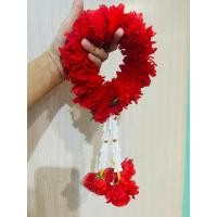 ราคา พวงมาลัยดอกดาวเรือง (พวงมาลัยดาวเรืองสีแดง ดอกแน่นๆๆ ทรงกลม 29 ซม.) มาลัยดาวเรืองสีแดง มาลัยถวายพระ ไหว้พระ บูชา (22743018538)