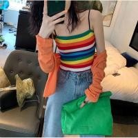 ราคา Lovely Shop เสื้อสายเดี่ยวสายรุ้ง (25115499804)