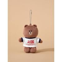 ราคา LINE FRIENDS BROWN PLUSH KEYRING SEOUL EDITION (43750488625)