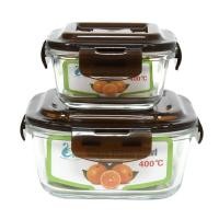 ราคา ชุดกล่องแก้วถนอมอาหารอเนกประสงค์ Glass fresh Bowl 2 ใบ รุ่น 02982 กล่องถนอมอาการ กล่องเก็บอาหาร (4453582928)