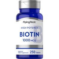 ราคา Biotin 1,000 mcg. (250Tablets) ไบโอติน (17099514598)