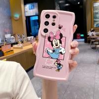 ราคา เข้ากันได้กับ Samsung Galaxy S25 S24 S23 Ultra S22 Plus Smile Mickey Minnie Wave Case Anti Drop Cover XBL (53654059008)