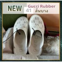 ราคา [สอบถามก่อนกดซื้อ]​ แท้​ New Gucci​ Rubber​ shoes ส้นบาง (21623958133)